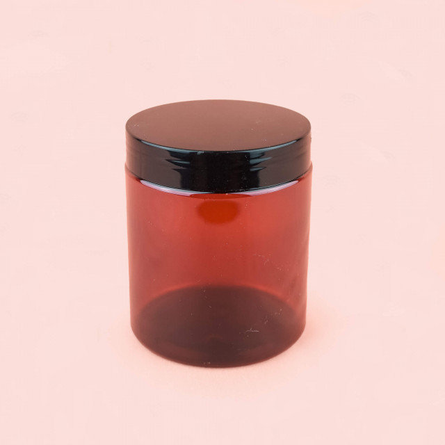 Amber Plastic Jar 8oz