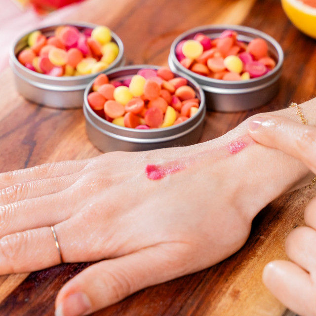 DIY Lotion Dots kit step photo