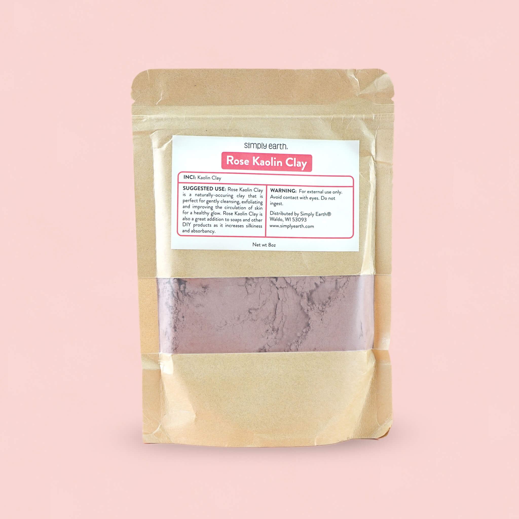 Rose Kaolin Clay Size: 8oz