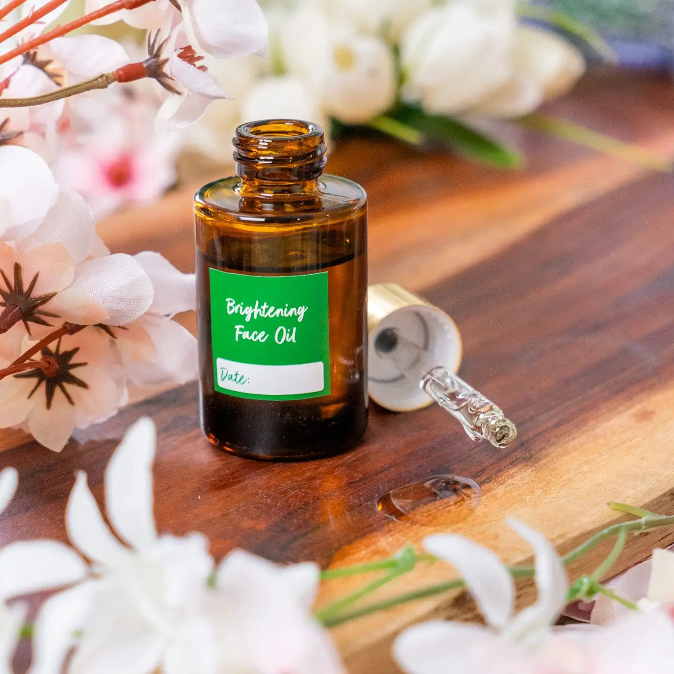 Brightening Face Oil, the June Recipe Box theme