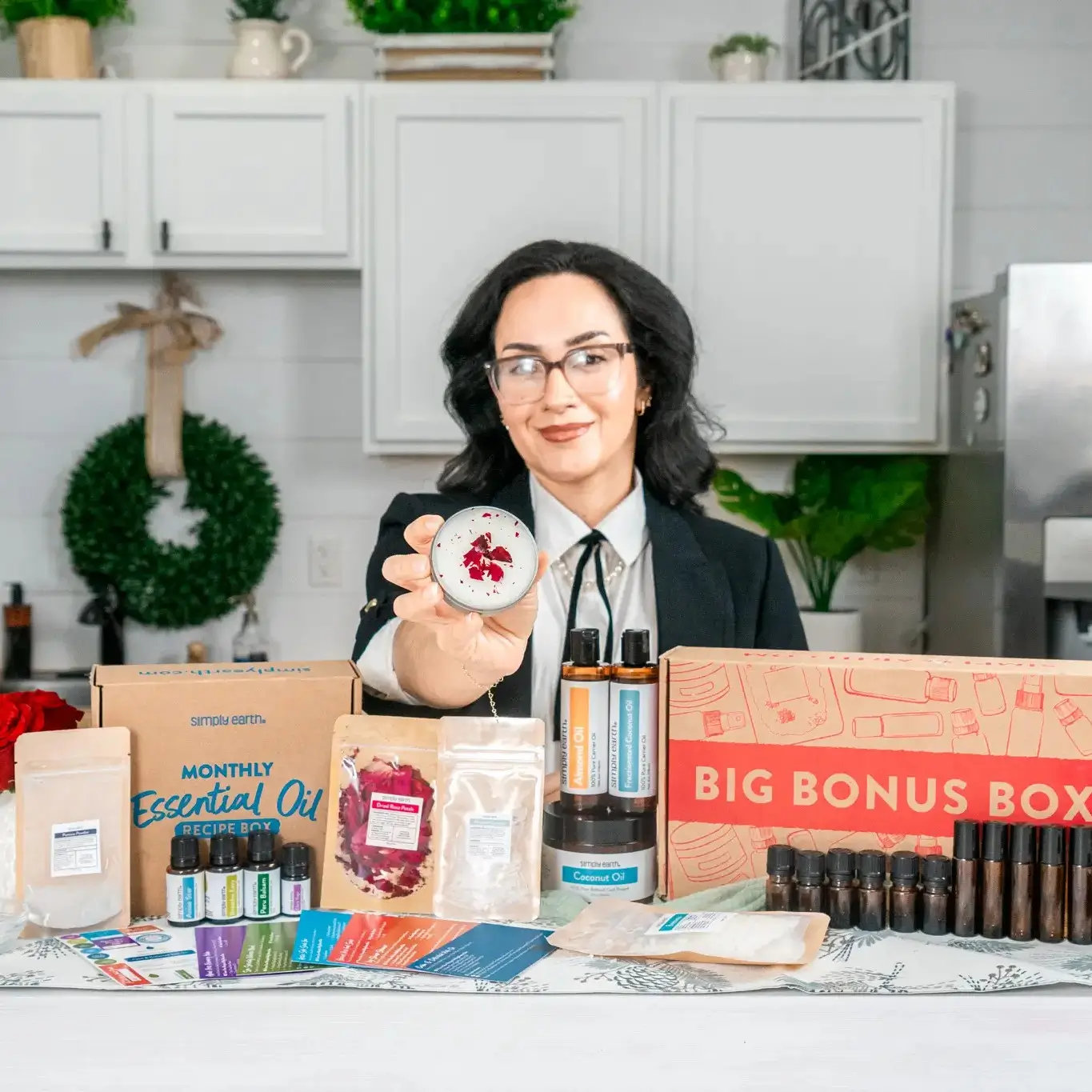 Simply Earth Recipe Box &mdash; oils, recipes, and supplies inside