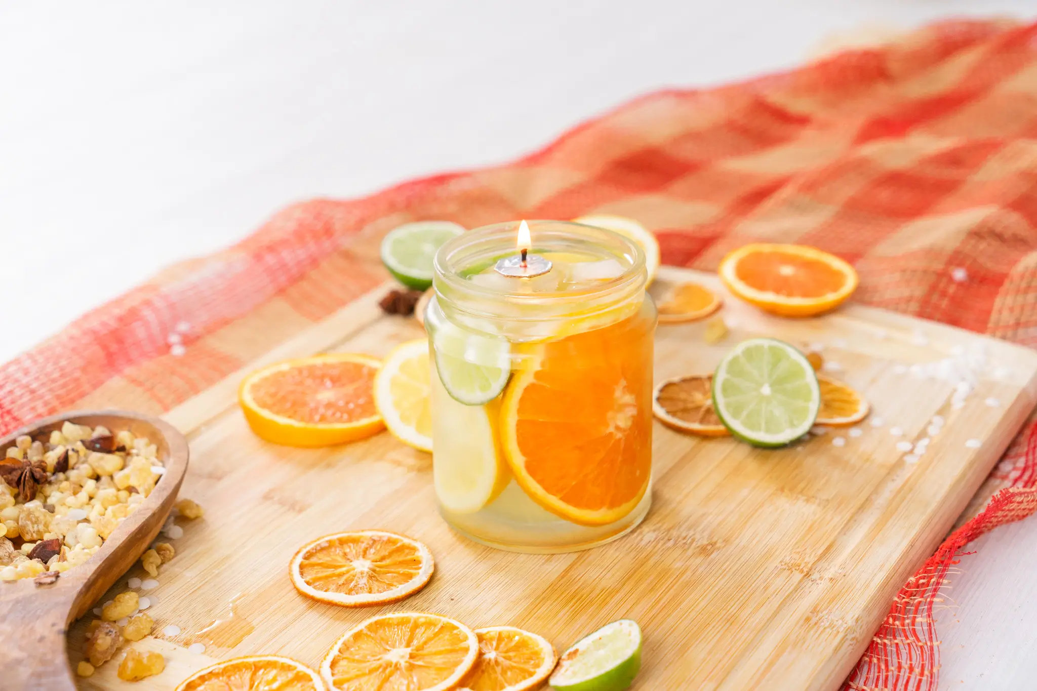 Spiced Citrus Floating Candles